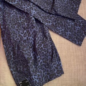 Blue leopard pants